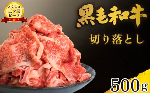 牛肉 切り落とし 500g 和牛 黒毛和牛 国産 牛肉 牛 うし 肉 にく ビーフ 三つ星ビーフ すき焼き すきやき しゃぶしゃぶ 焼肉 やきにく カレー 牛丼 BBQ アウトドア キャンプ おかず おつまみ 弁当 惣菜 日用 冷凍 小分け お取り寄せ グルメ 送料無料 徳島県 阿波市 肉の藤原 1555381 - 徳島県阿波市