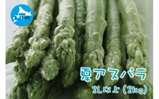 【2025年夏発送】北海道上ノ国町産 朝採り当日発送 刀祢農園の夏アスパラ　2L以上（2㎏） 1494803 - 北海道上ノ国町