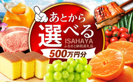 【あとから選べる】諫早市 ふるさと納税返礼品 500万円分 / あとから寄附 あとからギフト 選べる寄附 500万円 5000000円 / 諫早市 [AHDC039] 1555164 - 長崎県諫早市