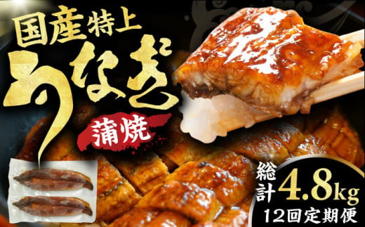 【12回定期便】国産鰻蒲焼　特上品（200g×2尾） 広川町 / イールファクトリー株式会社 [AFBS016]