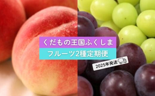 No.2034フルーツ２種 定期便 桃  ぶどう【2025年 先行予約】 281154 - 福島県福島市