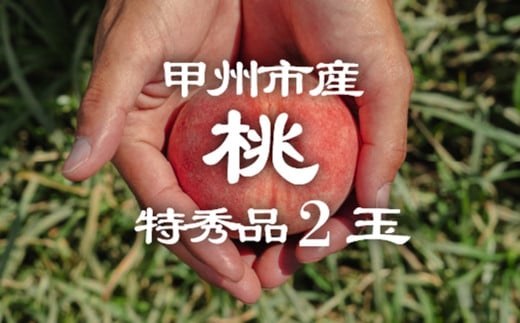 【桃 特秀品 2玉】農家厳選！「旬の桃と贅沢」を食卓へお届け！【2025年発送】（PJ）A08-166 【特秀品 桃 もも モモ 令和7年発送 期間限定 山梨県産 甲州市 フルーツ 果物】 1147357 - 山梨県甲州市