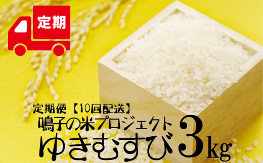 (03751)【3kg×10回】鳴子の米プロジェクト ゆきむすび【2024年産】