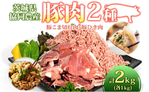 豚 小間切 ひき肉 計2kg 各5パック×200g 肉 豚肉 豚小間 豚こま ひき肉 豚ひき肉 ミンチ 国産 焼きそば 野菜炒め ハンバーグ 餃子 便利 小分け 茨城県 結城市 [№5802-0501] 697703 - 茨城県結城市