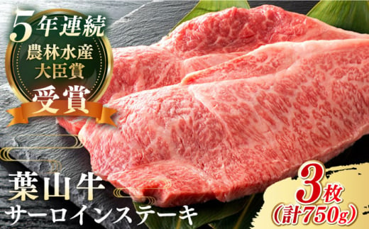 【葉山牛】750g　サーロインステーキ / 牛肉 黒毛和牛 神奈川県 特産品【葉山牛ステーキレストラン 角車】 [ASBD017] 1557892 - 神奈川県葉山町