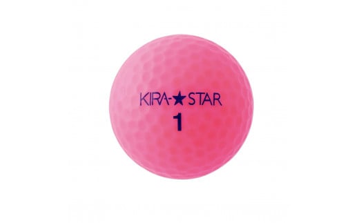 ゴルフ ボール カラーボール KIRA STAR 12球入 1ダース【カラー：ピンク】キャスコ KASCO 高弾道 ユニセックス 初心者 かわいい 2ピース 1コア 1カバー 見える ソフト ヘッドスピード さぬき市 593420 - 香川県さぬき市