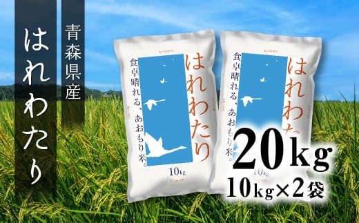 青森県産 はれわたり 20kg 10kg×2袋 令和6年産 米 精米 白米 お米 青森県産