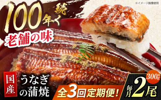 【3回定期便】 鰻蒲焼 2本セット パック 御嵩町 / 鰻 季節料理 魚邦 [AVBH011]