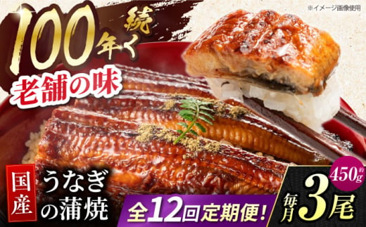 【12回定期便】 鰻蒲焼 3本セット パック 御嵩町 / 鰻 季節料理 魚邦 [AVBH016]