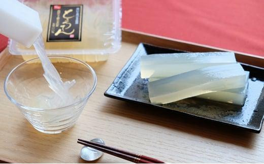 突いて食べるところてん(たれ・突き棒付き)16食セット 伊豆産天草100%ところてん