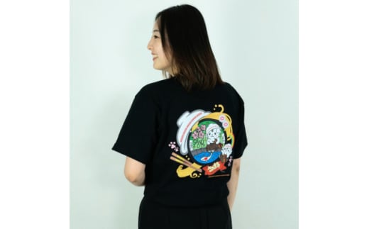 佐野市 マンホールTシャツ(さのまる)黒 XLサイズ【1534715】 1570076 - 栃木県佐野市