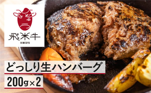 《簡易包装》うまい赤身にこだわった 牛飼いの和牛肉 ハンバーグ 200g×2枚  飛米牛 生ハンバーグ 和牛100%