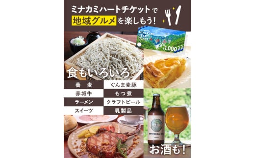 群馬県みなかみ町のふるさと納税 ふるさと納税感謝券「MINAKAMI HEART TICKET」15,000円分（1000円分 × 15枚）  群馬県 みなかみ町 旅行 温泉 アウトドア スキー グルメ キャンプ ゴルフ 体験 飲食店 観光 旅館 宿泊 ホテル