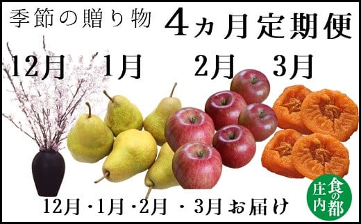 食の都庄内　《12・1・2・3月お届け》季節の贈り物-4ヶ月定期便