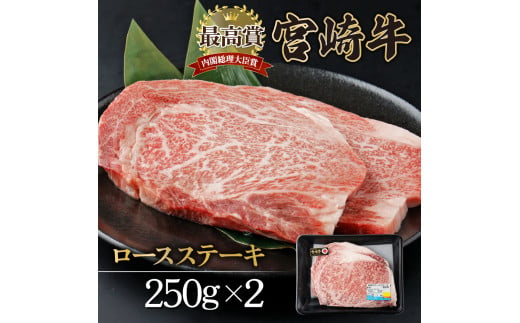 KU309 宮崎牛ロースステーキセット 計500g (250ｇ×2) 295457 - 宮崎県串間市