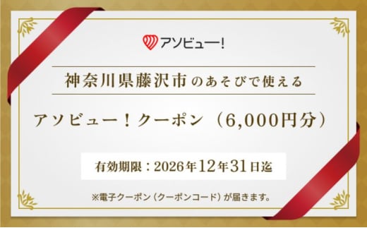 【藤沢市】アソビュー！ふるさと納税クーポン（6,000円分） 1586729 - 神奈川県藤沢市