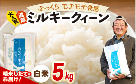 令和6年産 ふっくら モチモチ食感 大人気 濃厚 ミルキークィーン（白米）5kg [m29-a001] 1695829 - 福井県美浜町