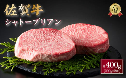 佐賀牛シャトーブリアン 400g (200g×2パック) / 佐賀 大町町 肉 お肉 牛肉 フィレ ヒレ ステーキ 贈答 ブランド牛 A5 国産 霜降り ギフト グルメ 国産牛 特産品 お祝い 贈り物 ステーキ肉 冷凍 送料無料