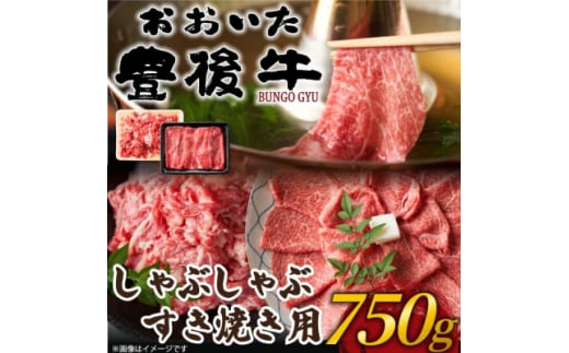 訳あり!おおいた豊後牛しゃぶしゃぶすき焼き750gセット(日出町)【1571279】 1585834 - 大分県日出町