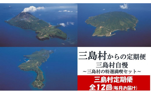 【ふるさと納税】【定期便/全１２回】三島村自慢　三島村の特産満喫セット