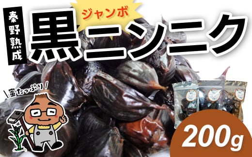 【先行予約！8月以降順次発送】黒ジャンボニンニク　秦野熟成（200g）/ 秦野産 ジャンボ ニンニク 黒 秦野 健康 低温 長時間 熟成 プレゼント 敬老の日 神奈川 お歳暮 栄養 甘い ジューシー 蜜たっぷり 005-48 1188883 - 神奈川県秦野市