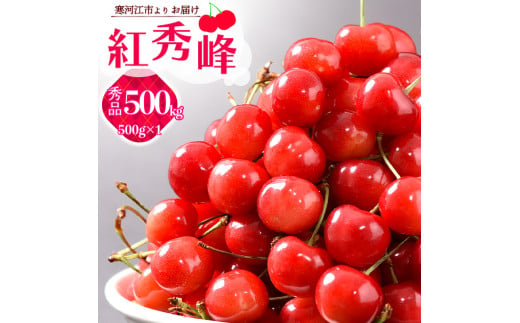 山形の さくらんぼ 「紅秀峰」500g 秀品 2L以上 【2025年6月中旬頃～7月上旬頃発送予定】 ／ 2025年産 令和7年産 山形産 山形県産 お取り寄せ グルメ フルーツ 果物 果実 くだもの サクランボ 農協 特産 東北 山形 寒河江 JAさがえ西村山　013-A-JA046