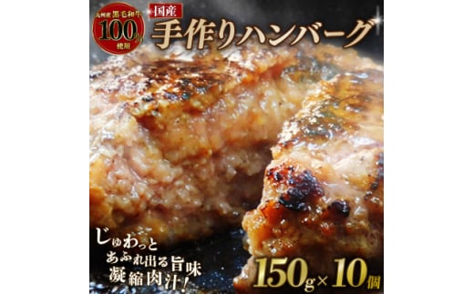 九州産黒毛和牛100%使用 手作りハンバーグ 150g×10個【1567063】 1591405 - 京都府八幡市