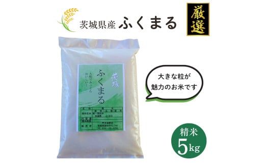 茨城県産【厳選】ふくまる 5kg（精米5kg）茨城県オリジナル品種 茨城ブランド米 286712 - 茨城県鉾田市