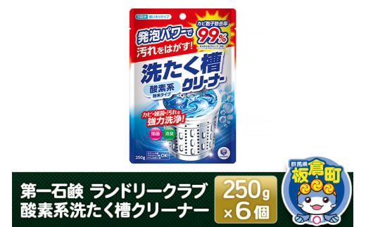 第一石鹸 ランドリークラブ 酸素系洗たく槽クリーナー 250g×6個