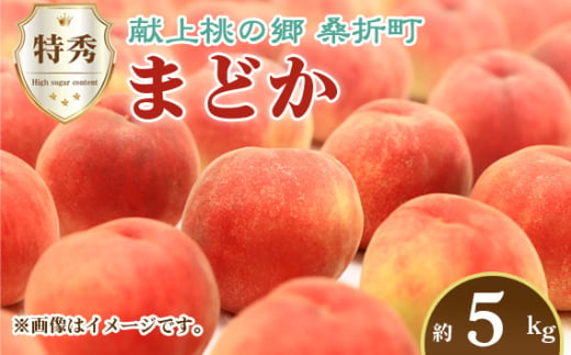 No.235 もも（まどか）特秀　5kg　桑折町産　JAふくしま未来　桃 ／ モモ 果物 フルーツ 福島県 特産品