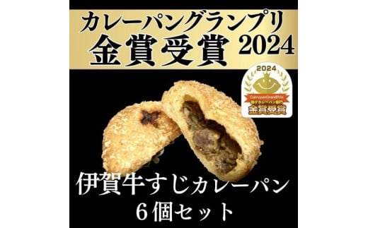 【カレーパングランプリ金賞受賞！】揚げたて冷凍伊賀牛すじカレーパン6個セット 1591651 - 三重県伊賀市