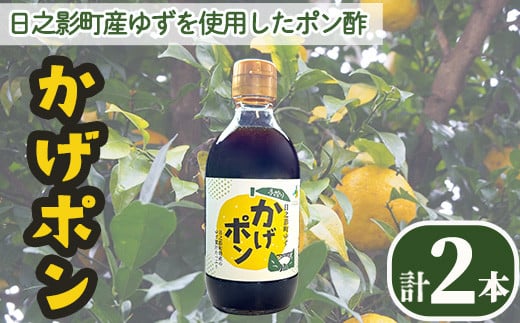 ゆずポン酢 かげポン(300ml×2本) 柚子 ユズ ポン酢 ぽんず 調味料 酢 タレ 日之影町 【TT008】【一般社団法人ツーリズム高千穂郷】