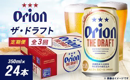 ＜毎月定期便＞オリオンビール ザ・ドラフト(350ml×24缶)全3回【4058703】 1538385 - 沖縄県西原町