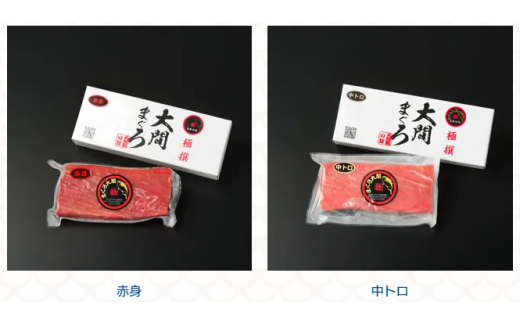 【セット】大間まぐろ２種セット（赤身１サク、中トロ１サク）２００ｇ相当×２（冷凍）