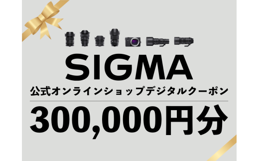 シグマ SIGMA 公式 オンラインショップ　カメラ・レンズ 購入クーポン（300,000円分）