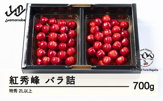 《先行予約》2025年 山形県産 さくらんぼ 紅秀峰 バラ詰 700g 特秀 2L以上 F20A-924 265919 - 山形県山辺町