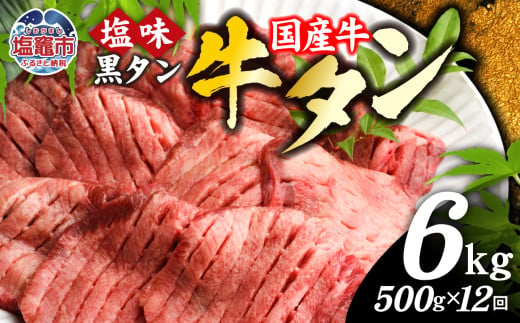 【定期便】国産 牛タン 黒タン 500g 全12回 | sm00010-12 老舗精肉店こだわり 宮城県 塩竈市 仙台名物