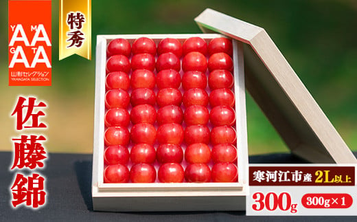 令和7年産 《桐箱入》特秀品 さくらんぼ 「 佐藤錦 」 300g 2L以上  2025年産 山形県産 【2025年6月上旬頃～下旬頃発送予定】　026-A-AF023 257172 - 山形県寒河江市