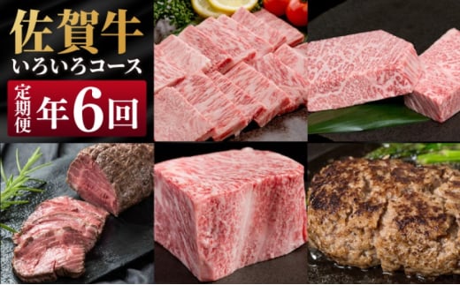 定期便 偶数月 年6回 佐賀牛 いろいろコース 牛肉 肉 お肉 6回 ※配送不可：北海道、沖縄県、離島