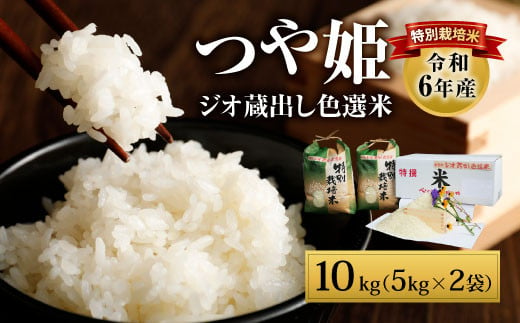 036-1253 令和6年産 大分県 豊後大野市産 つや姫 ジオ蔵出し色選米 特別栽培米 10kg (5kg×2袋) 米 精米
