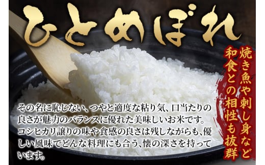 宮城県栗原市のふるさと納税 【ブランド米・食べ比べ】宮城県栗原産 ひとめぼれ・つや姫・だて正夢 令和6年産 白米 2kg×3品種