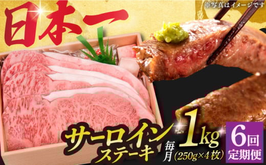 【6回定期便】 長崎和牛 A5ランク 特選 サーロインステーキ 4枚 計1kg 《小値賀町》【株式会社 OGAWA】 [DBJ016] 肉 和牛 黒毛和牛 サーロイン ステーキ A5 贅沢  6回定期便 6回 定期便 522889 - 長崎県小値賀町