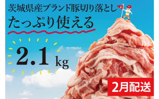 【数量限定】【2月発送】茨城県ブランド豚切り落とし2.1kg (300g×7p)【肉 豚肉 切り落とし 小分け 真空 真空パック 茨城県産 肉料理 肩ロース ウデ モモ バラ 水戸市 水戸】（EC-19-2） 1645495 - 茨城県水戸市