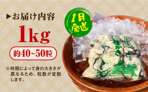 広島県江田島市のふるさと納税 【1月29日（水）着】牡蠣 生食 むき身 かき カキ すぐに使える！【生牡蠣】【着日指定可能】かきうちの 牡蠣 むき身 1kg 牡蠣 かき カキ むき身 生牡蠣 広島 江田島市/株式会社かきうち [XBK002]