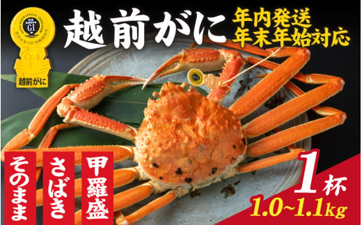 【先行予約】選べる！美味しさ直送【成前特選】越前かに（1.0～1.1kg）1杯【年内発送・年末年始対応】甲羅盛【L-028017_07】/ 正月