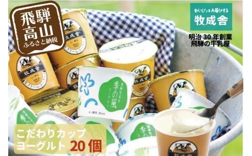 【通常配送】『牧成舎』 飛騨の牛乳屋のこだわりヨーグルト (20個セット) |  ヨーグルト 食べ比べ おいしい 牧場 人気 乳製品 飛騨高山 発送時期が選べる 牧成舎 DF013VC13