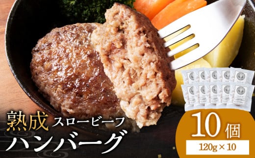 放牧牛 スロービーフ ハンバーグ 120g 10個(計1.2kg) 杉山牧場 北海道 浜頓別 肉 牛 牛肉 ウエットエイジング