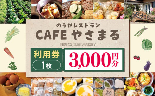 農家レストランCafeやさまる利用券【3,000円分】 | お食事券 食事券 利用券 商品券 チケット  グルテンフリー ビーガン やさまる レストラン  カフェ 千葉県 君津市 君津 きみつ 1747257 - 千葉県君津市