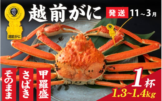 【先行予約】選べる！美味しさ直送【成前特選】越前かに（1.3kg～1.4kg）×1杯【11月～3月発送】捌き [P-028051_08] 1144384 - 福井県福井市