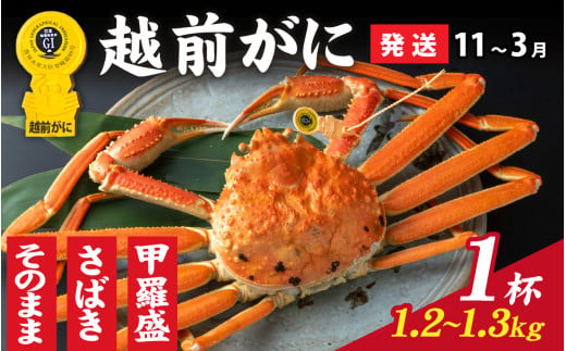 【先行予約】選べる！美味しさ直送【成前特選】越前かに（1.2kg～1.3kg）×1杯【11月～3月発送】捌き  [O-028021_08]